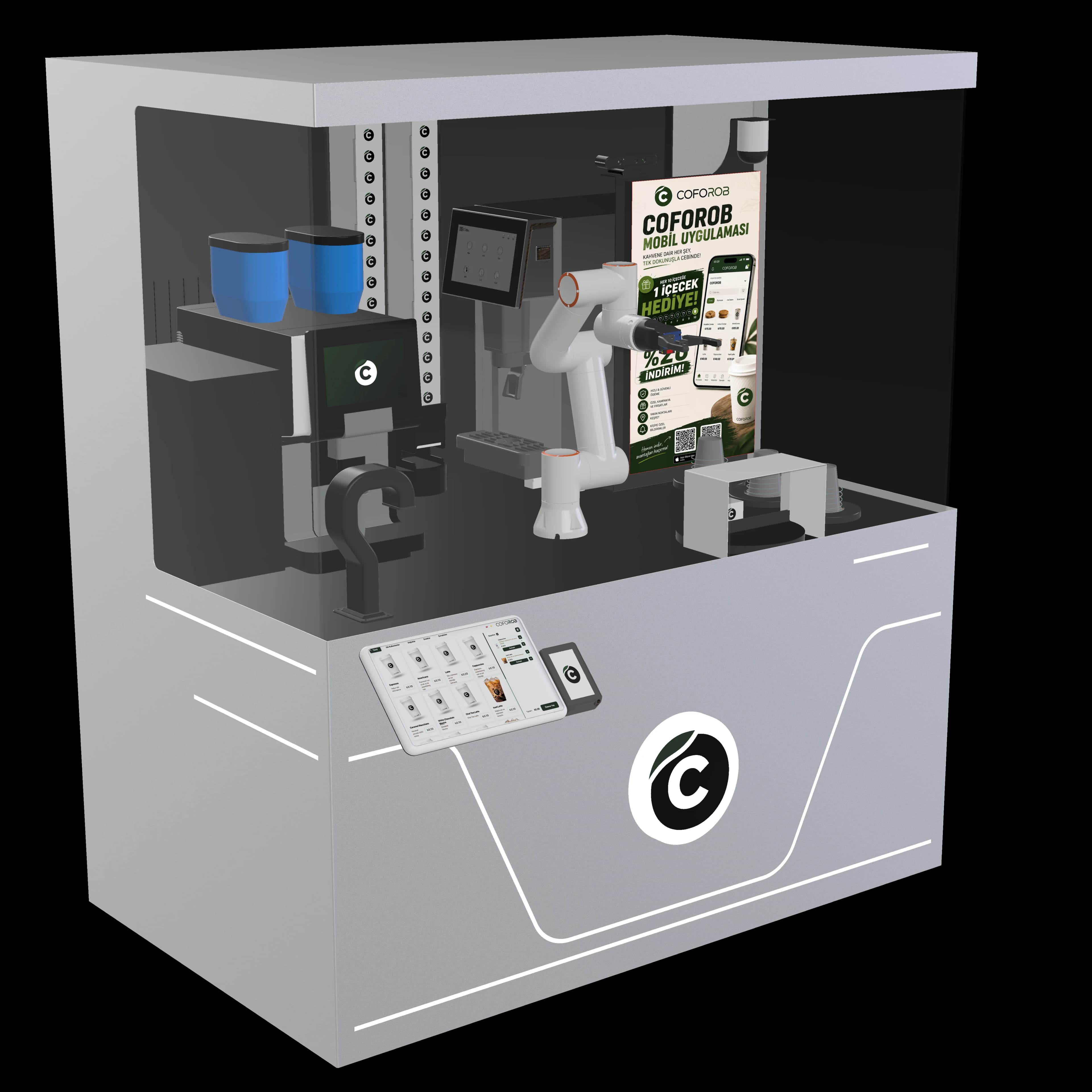 Chiosco barista robotico Koza Coforob