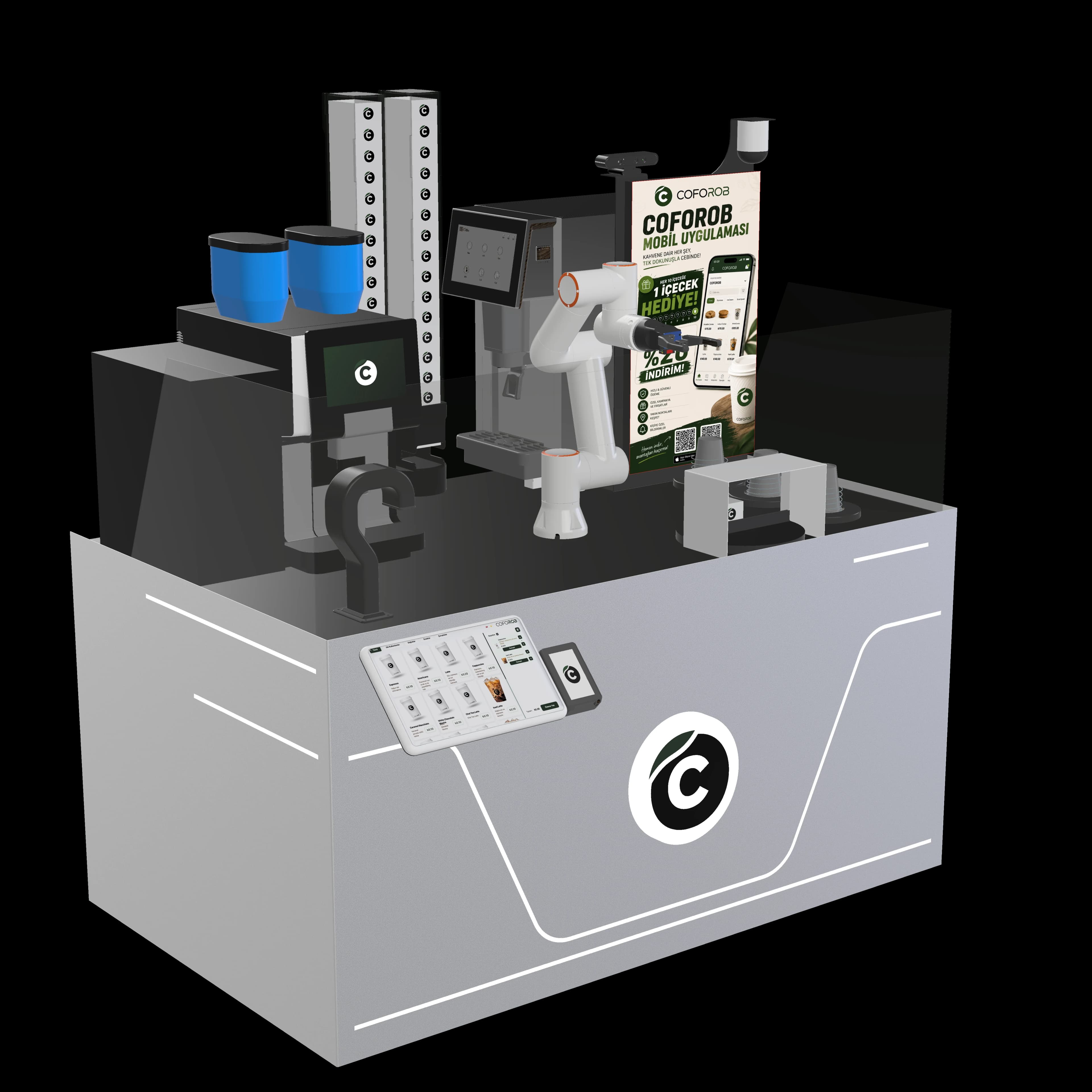 Chiosco barista robotico Ada Coforob