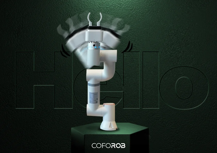 Coforob robot kolu insan tanıdığında el sallıyor